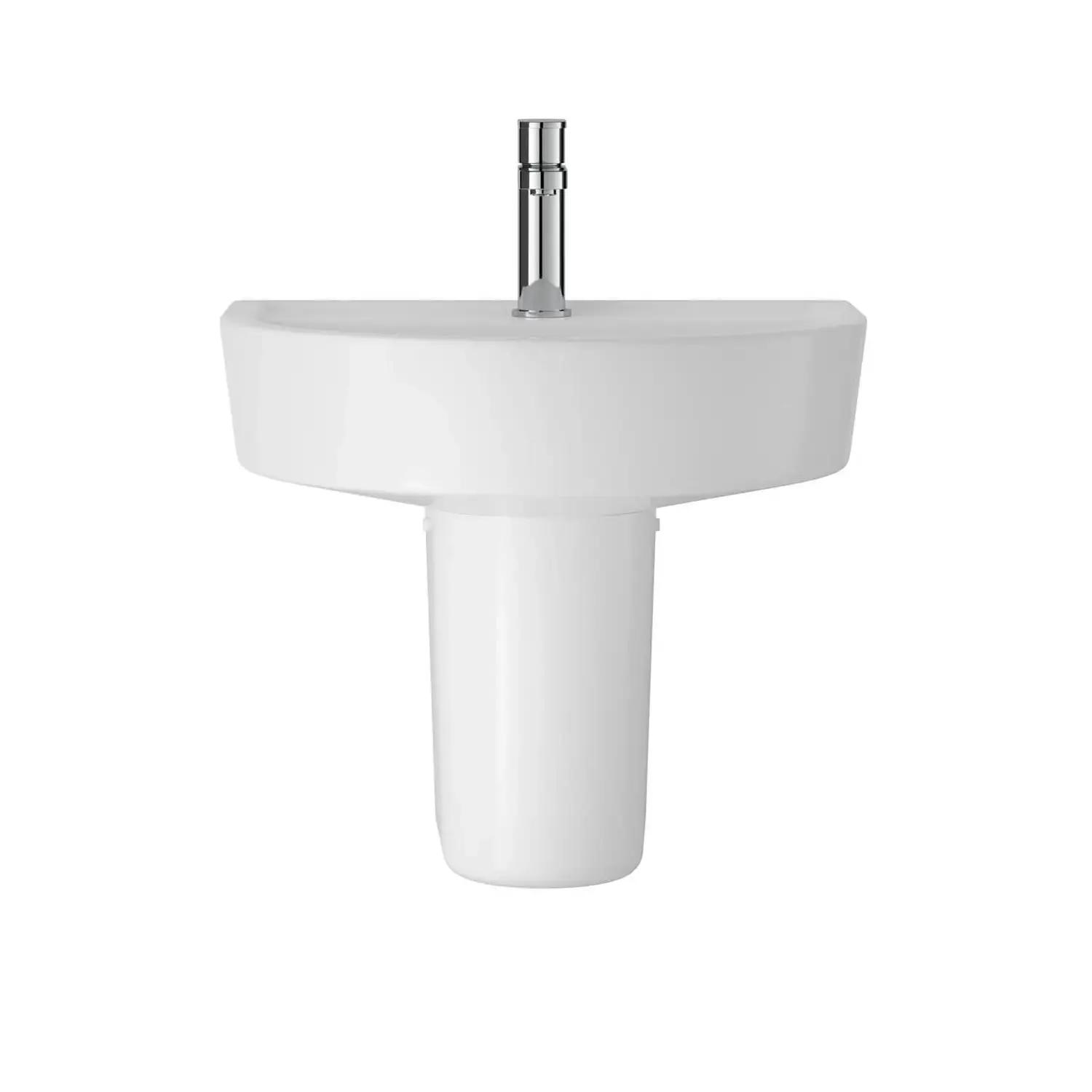 Balterley Mila 1 Tap Hole Basin and Semi Pedestal - 520mm