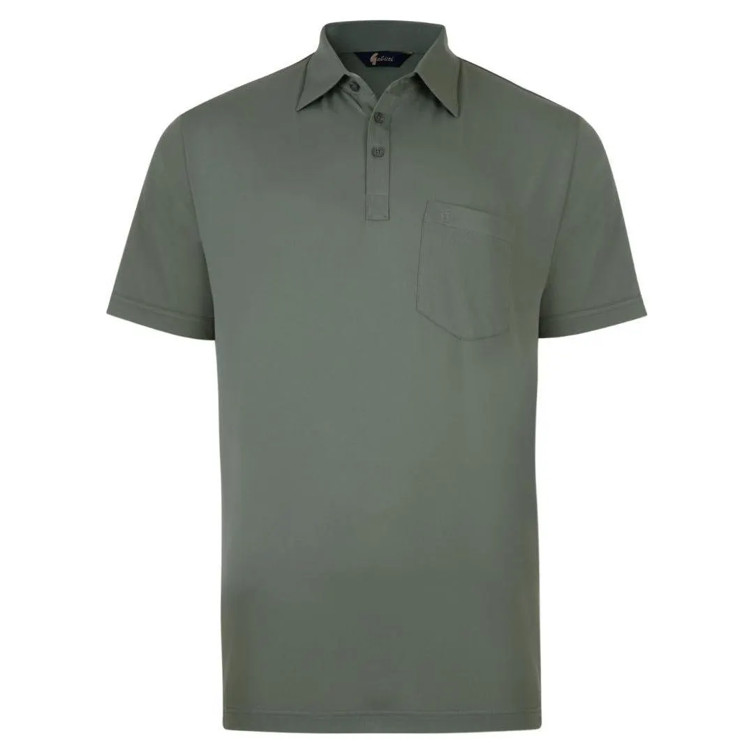 Gabicci Plain Jersey Polo Shirt - Sage