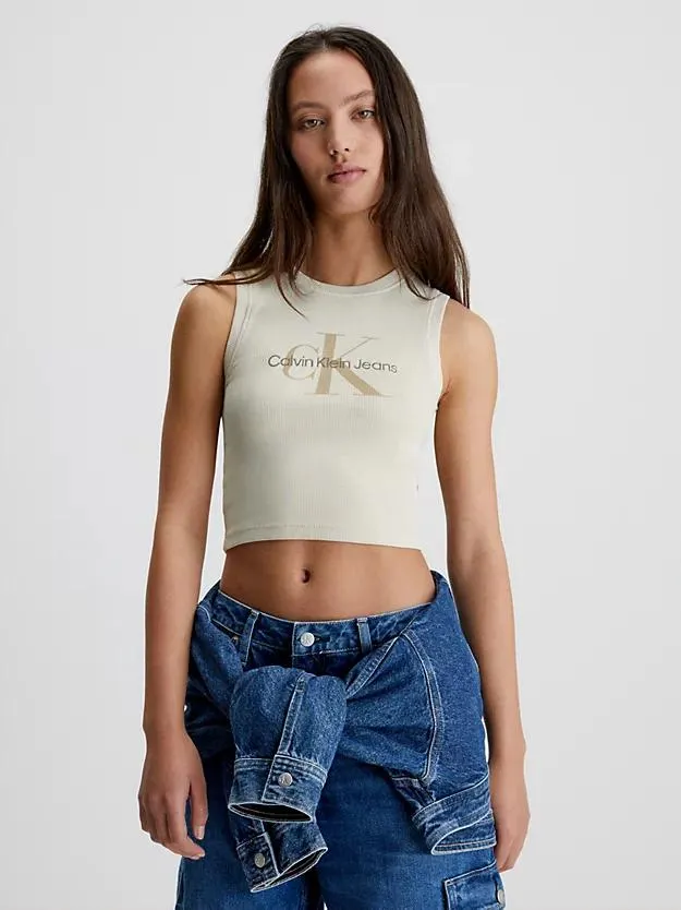 Cropped Monogram Tank Top