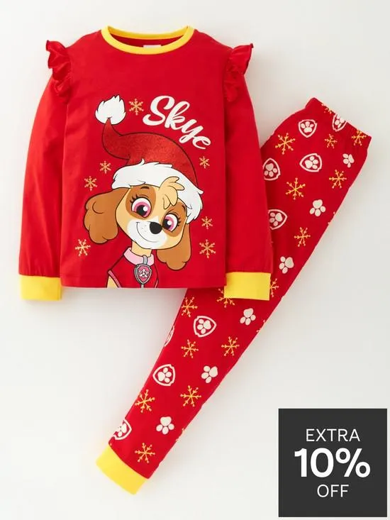 Skye Christmas Long Sleeve Pyjamas - Red