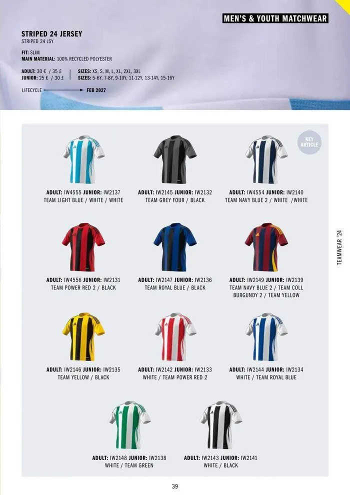 Adidas Teamwear 2024 from 11 March to 31 December 2024 - Catalogue Page 39