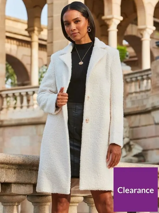 Db Formal Borg Coat - Cream