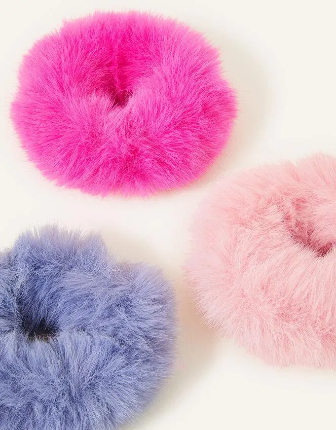 Girls Fluffy Hairbands Set of Three