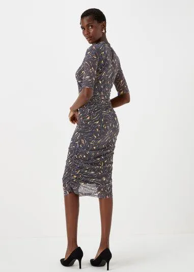 Et Vous Multicoloured Mesh Midi Dress - Size 8