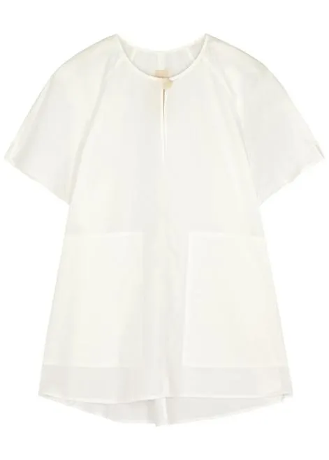 Workroom white poplin top