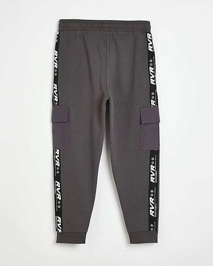 Boys Grey cargo Pocket Joggers