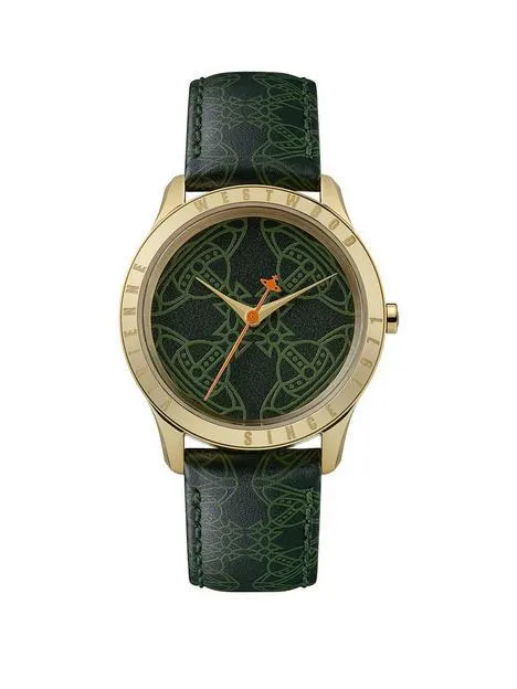 Green Orb Dial Green Strap Watch