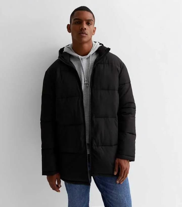 Black Hooded Puffer Jacket