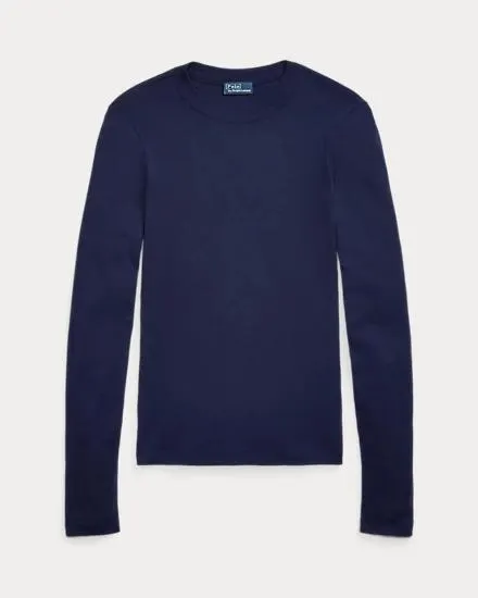 Rib-knit Cotton Long-Sleeve T-Shirt