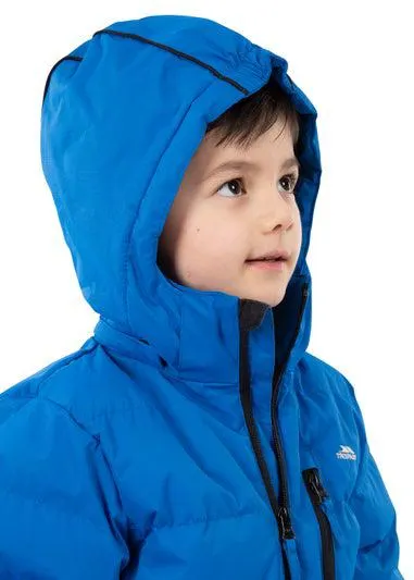 Boys Trespass Blue Tuff Waterproof Jacket (2-12yrs) - Age 7-8