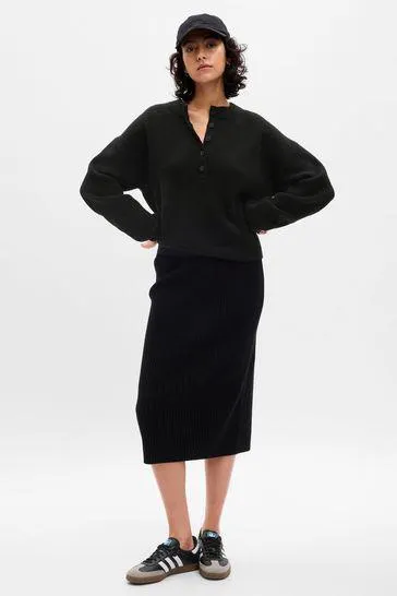 CashSoft Henley Long Sleeve Jumper