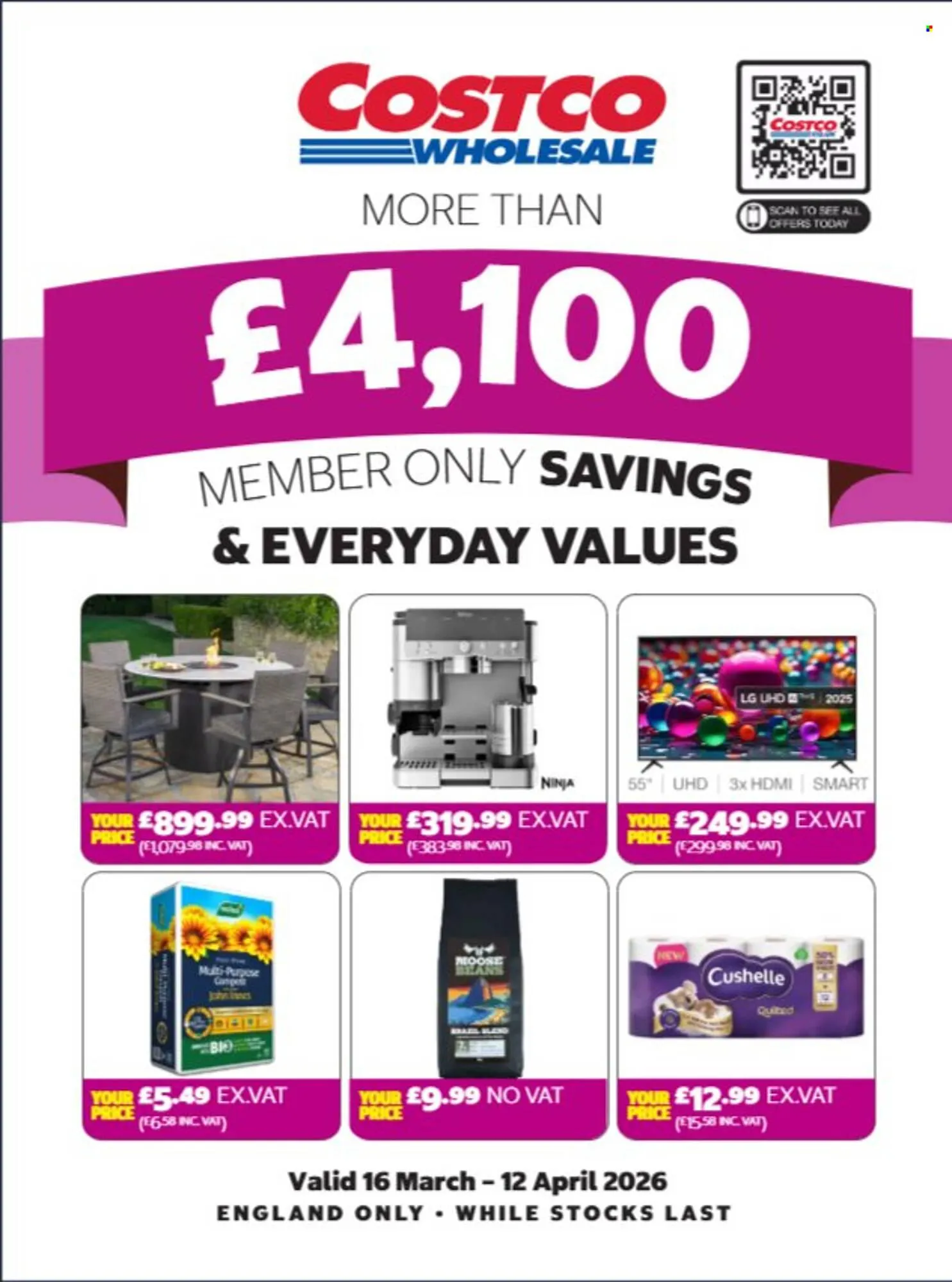 Costco leaflet from 16 March to 12 April 2026 - Catalogue Page 1