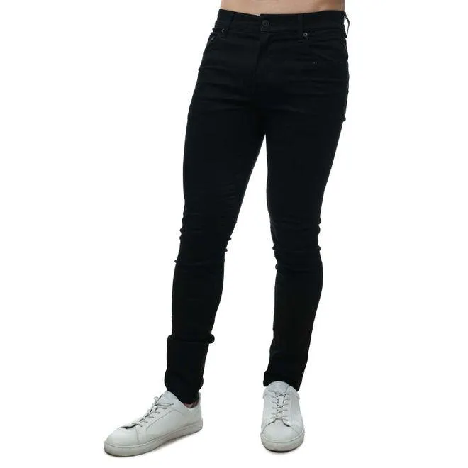 Replay Mens Hyperflex Stretch Denim Jeans in Black