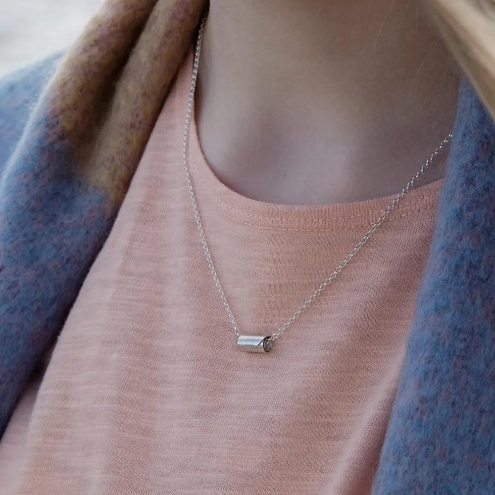 Rolled Wave Pendant - Silver