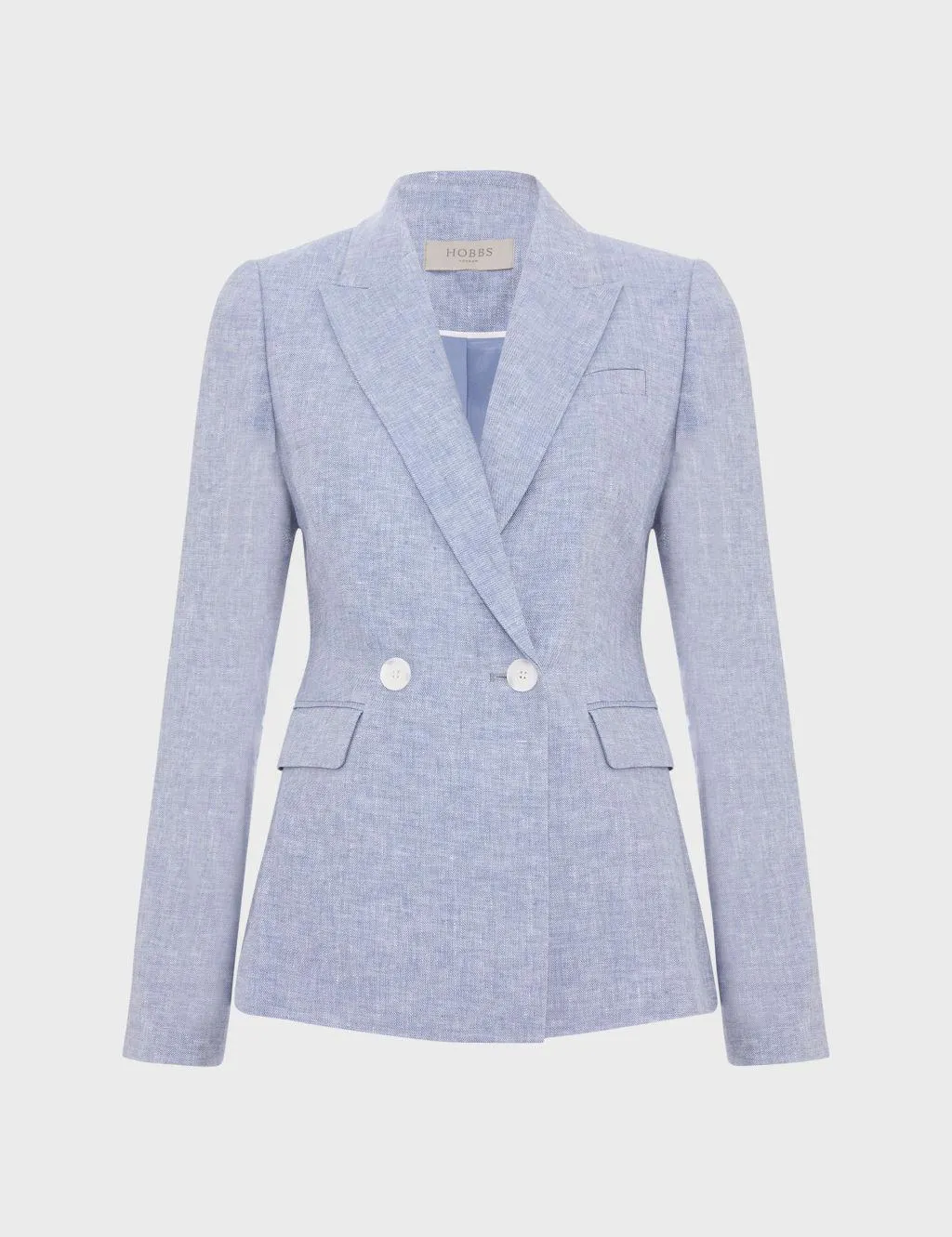 Pure Linen Double Breasted Blazer