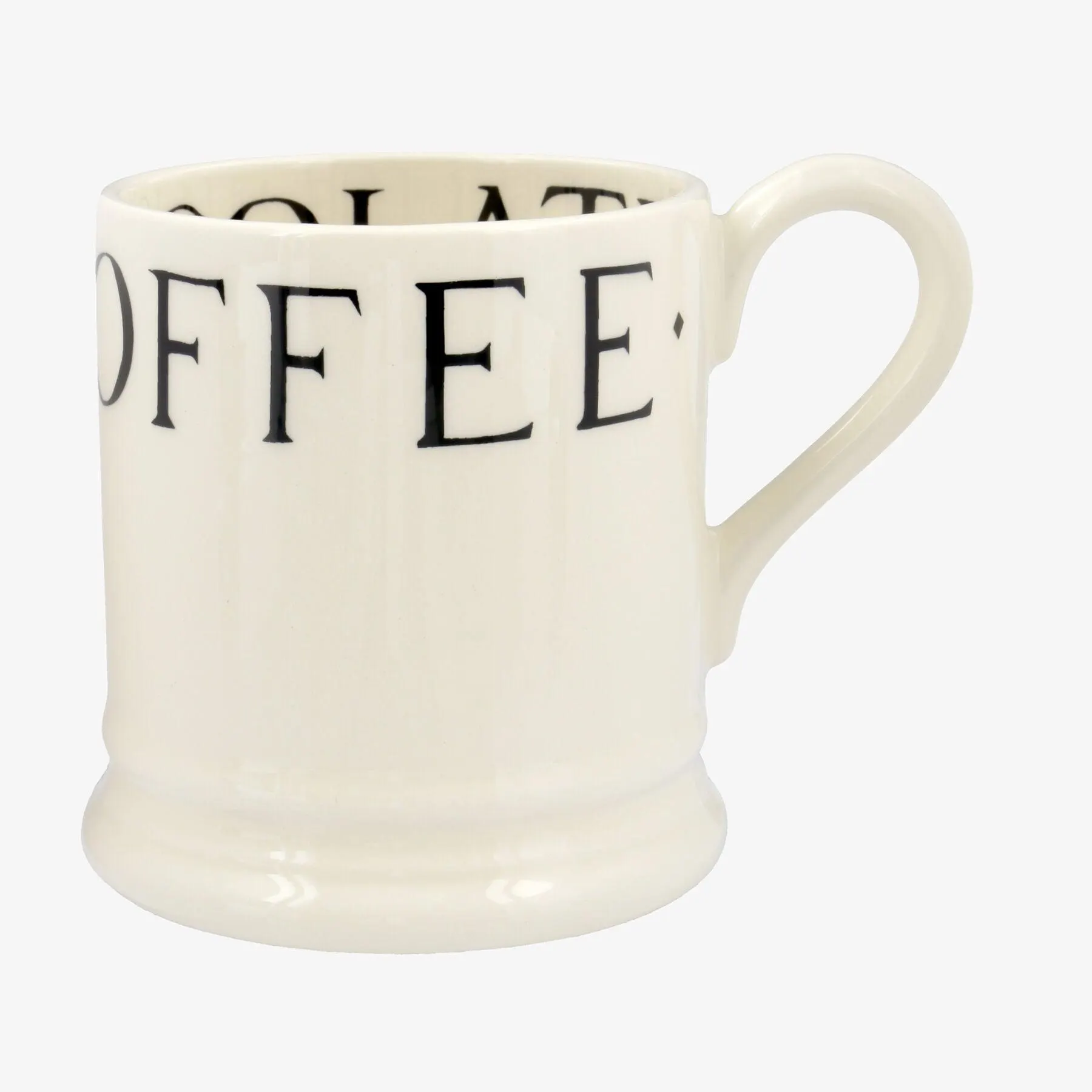 Black Toast Tea & Coffee 1/2 Pint Mug