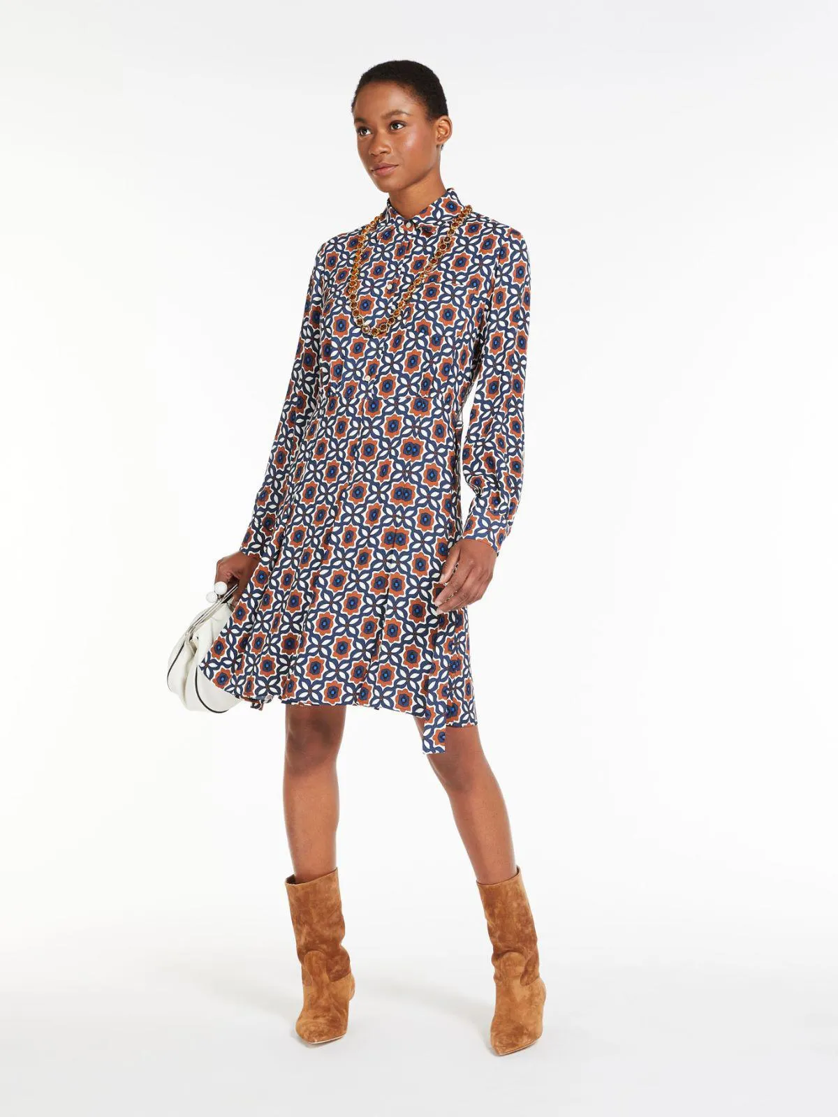 Printed georgette dress