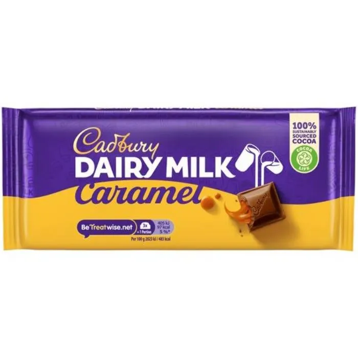 Cadbury Dairy Milk Caramel Chocolate Bar 120g