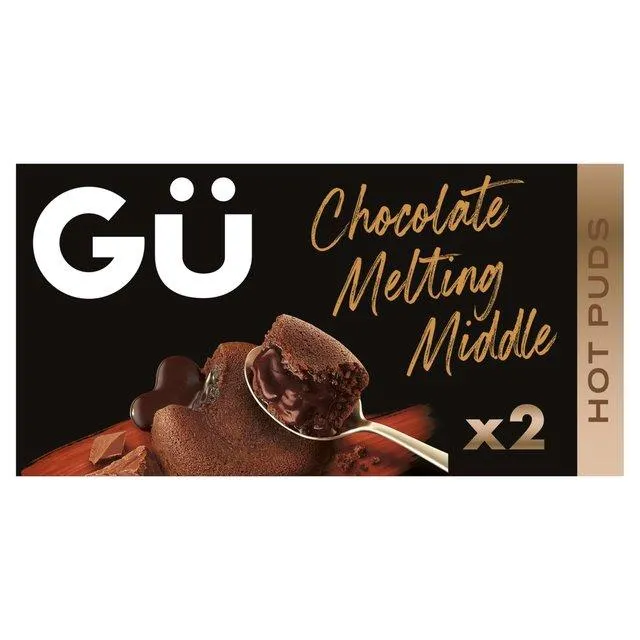 Gu Hot Puds Chocolate Melting Middle Dessert 2 x 100g