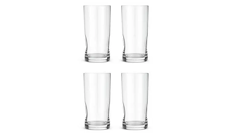 Habitat Clear Pinched Set of 4 Hi Ball Glasses