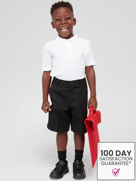 Boys 5 Pack Polo School Tops - White