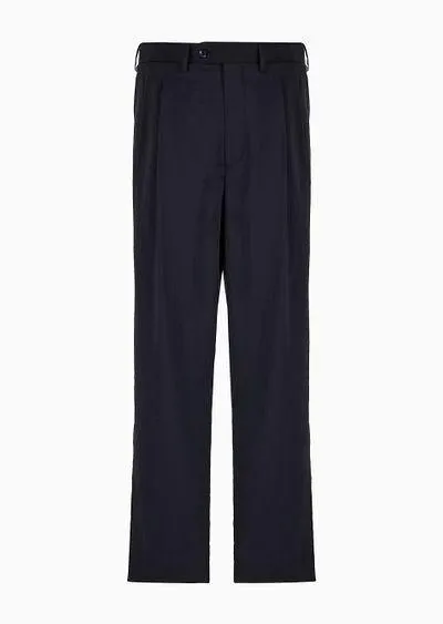Two-dart trousers in silk-blend twill