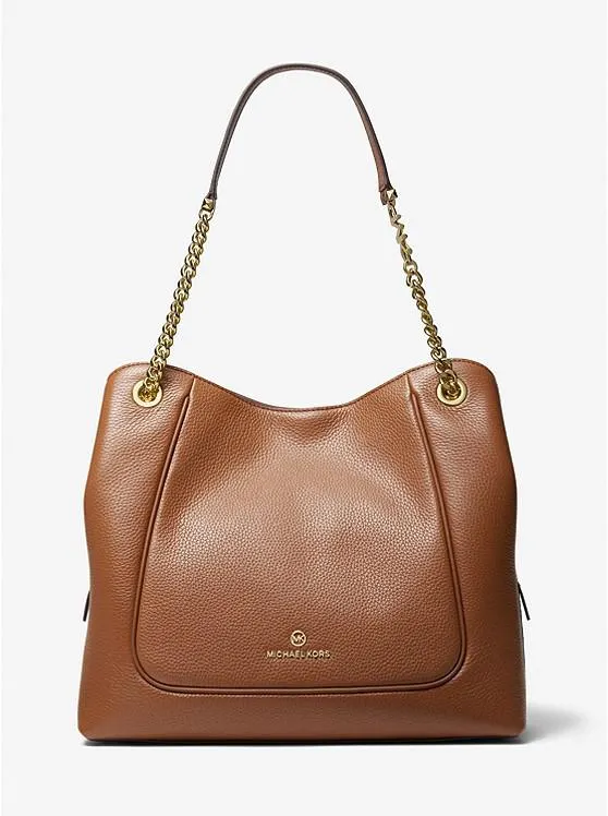 Piper Large Pebbled Leather Shoulder Bag