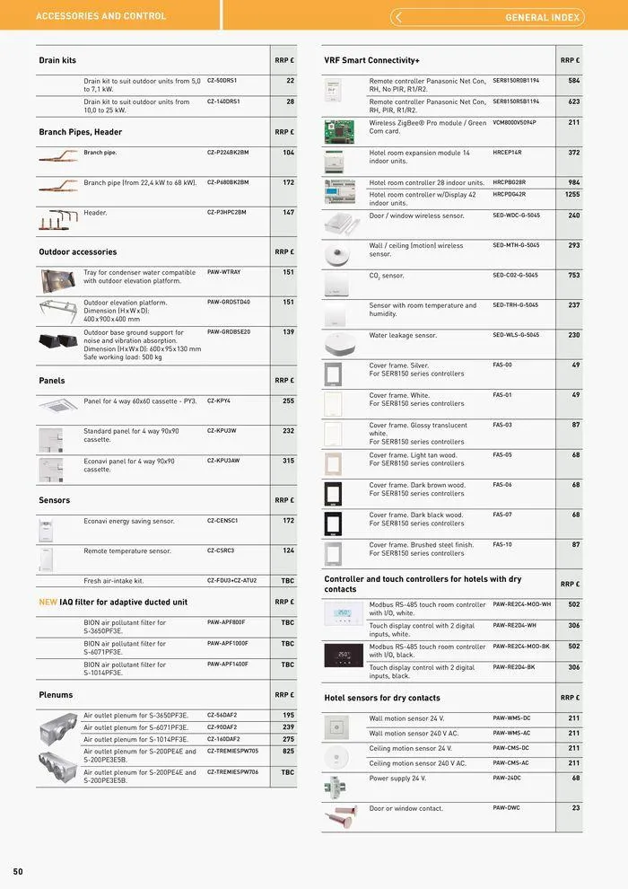 Price List 2024 / 2025 from 12 August to 31 December 2025 - Catalogue Page 50