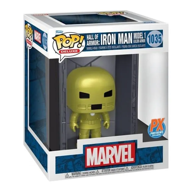 Pop! Vinyl Deluxe Marvel Iron Man Hall Of Armour Iron Man Model 1 Figure