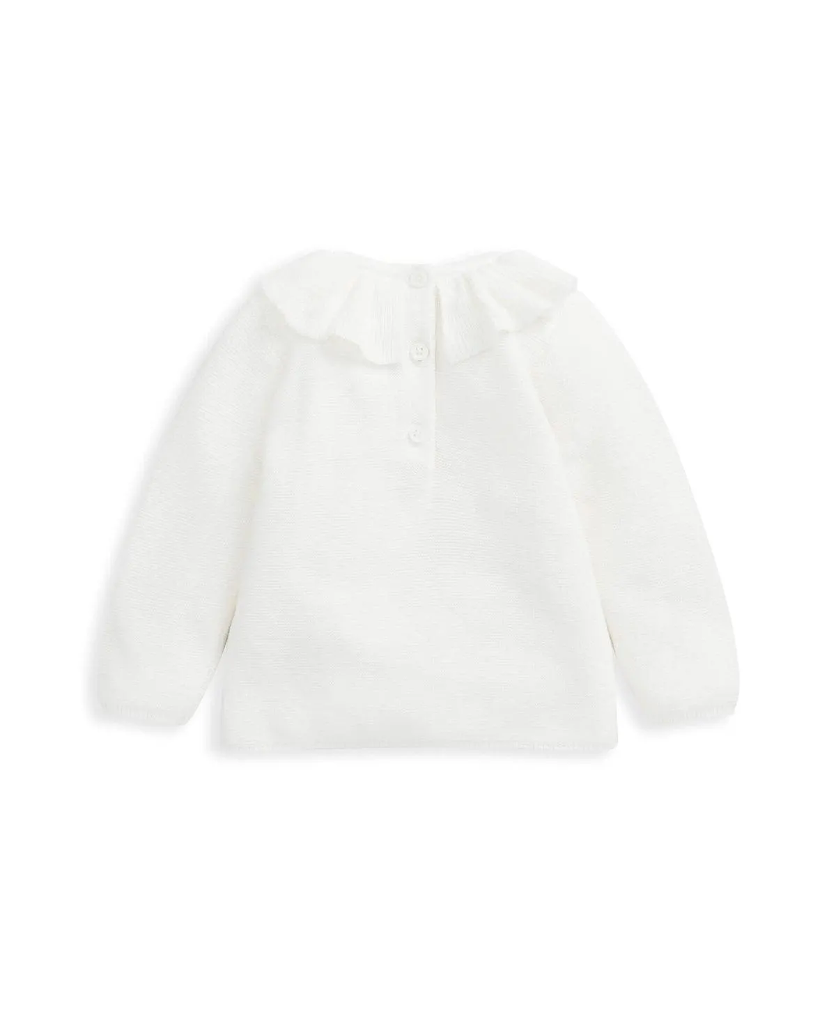 Frill Collar Jumper - Cream