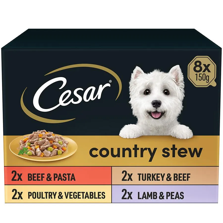 Cesar Country Stew Wet Adult Dog Food 8x150g