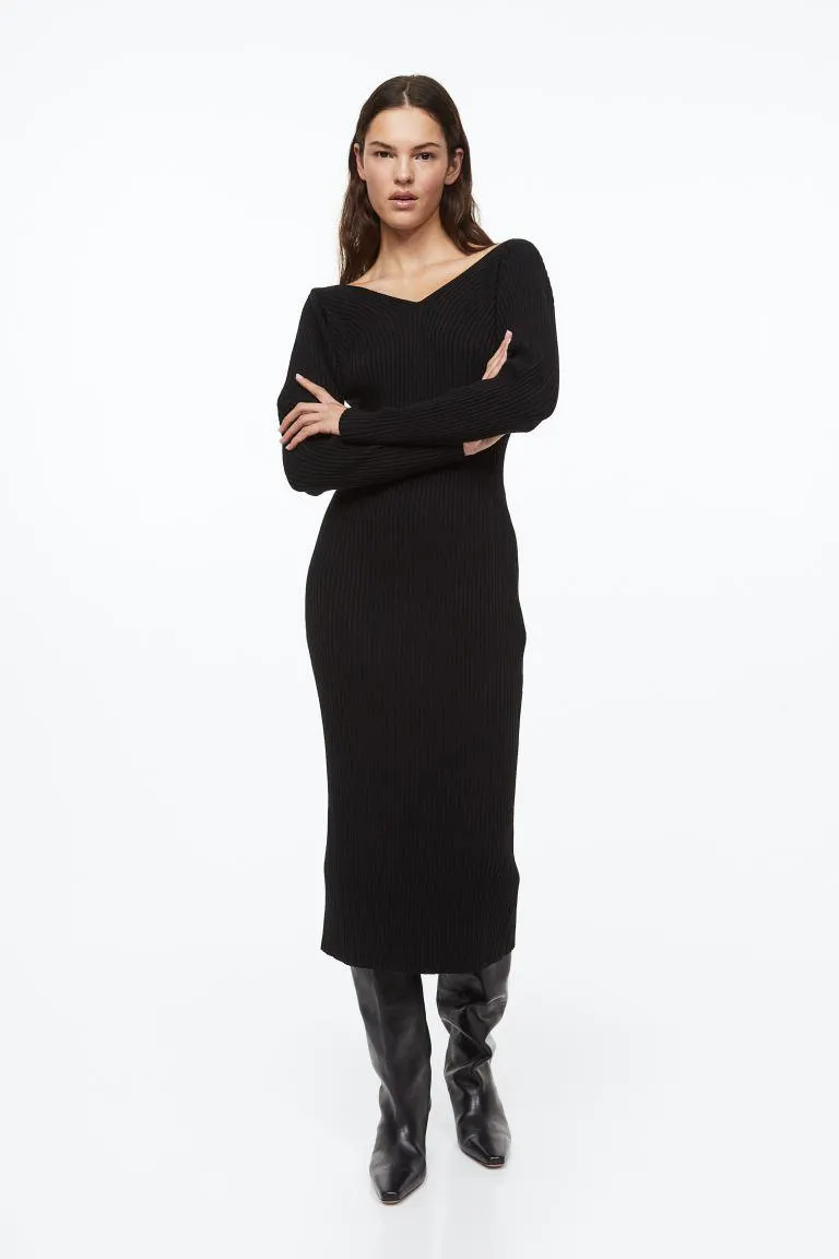 Cashmere-blend bodycon dress