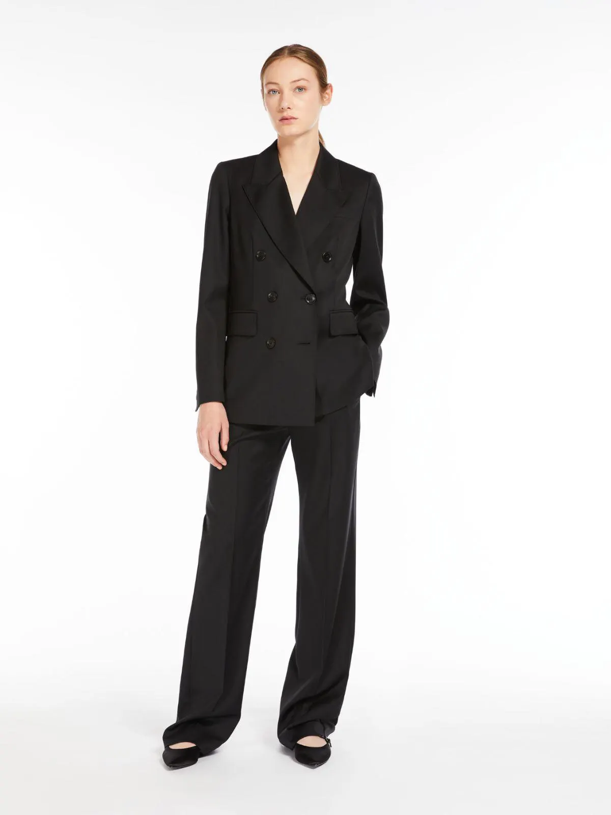 Double-breasted wool blazer