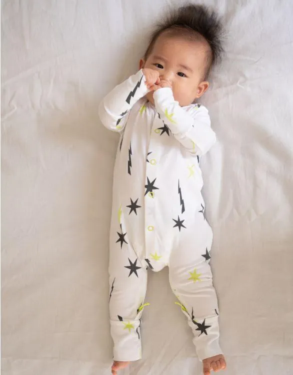 Easy Zip Organic Cotton Sleepsuit & Bib Set