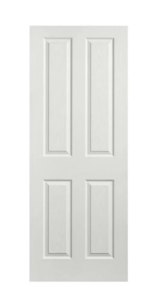Wickes Chester White Grained Moulded 4 Panel Internal Door - 1981 x 762mm