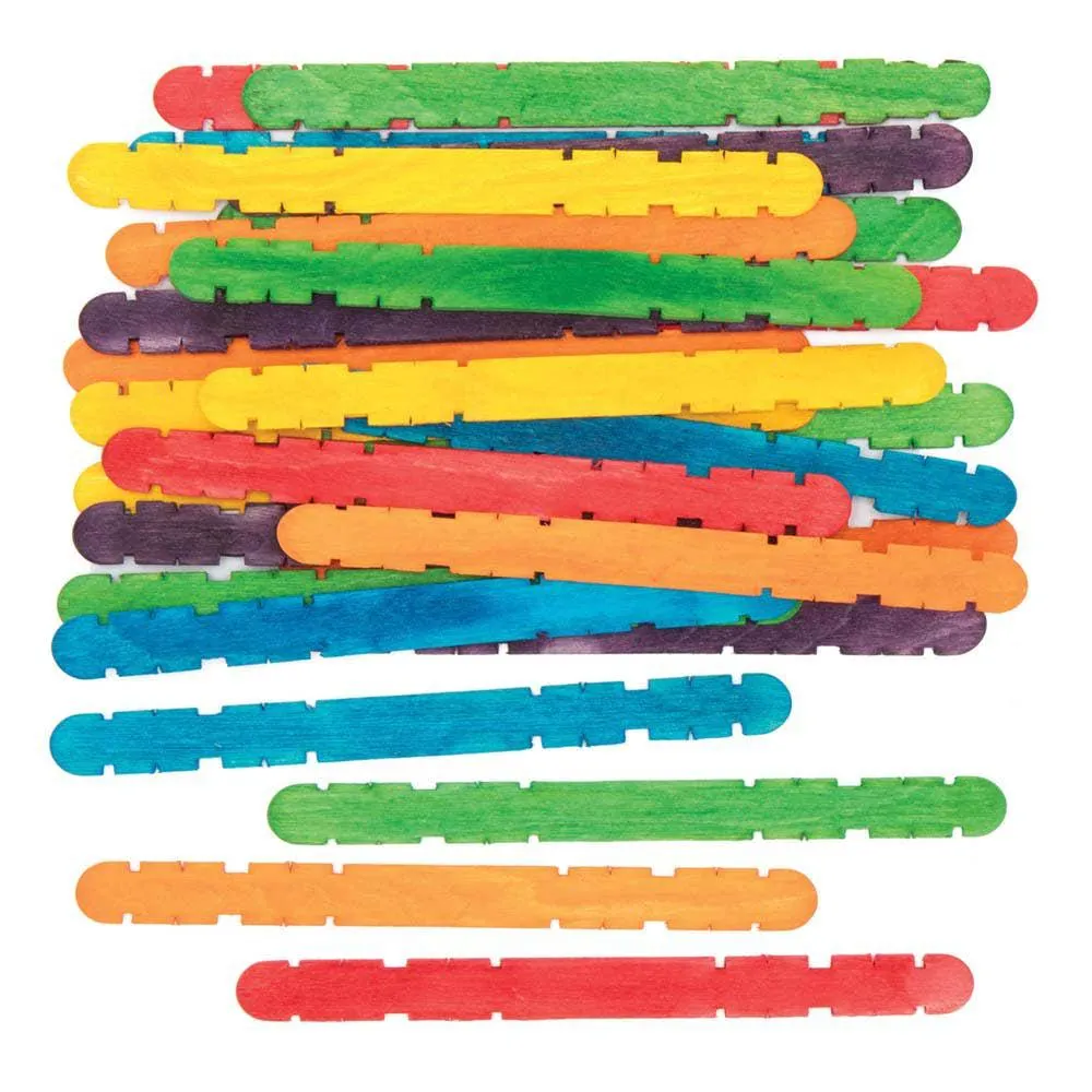 Coloured Wooden Construction Sticks