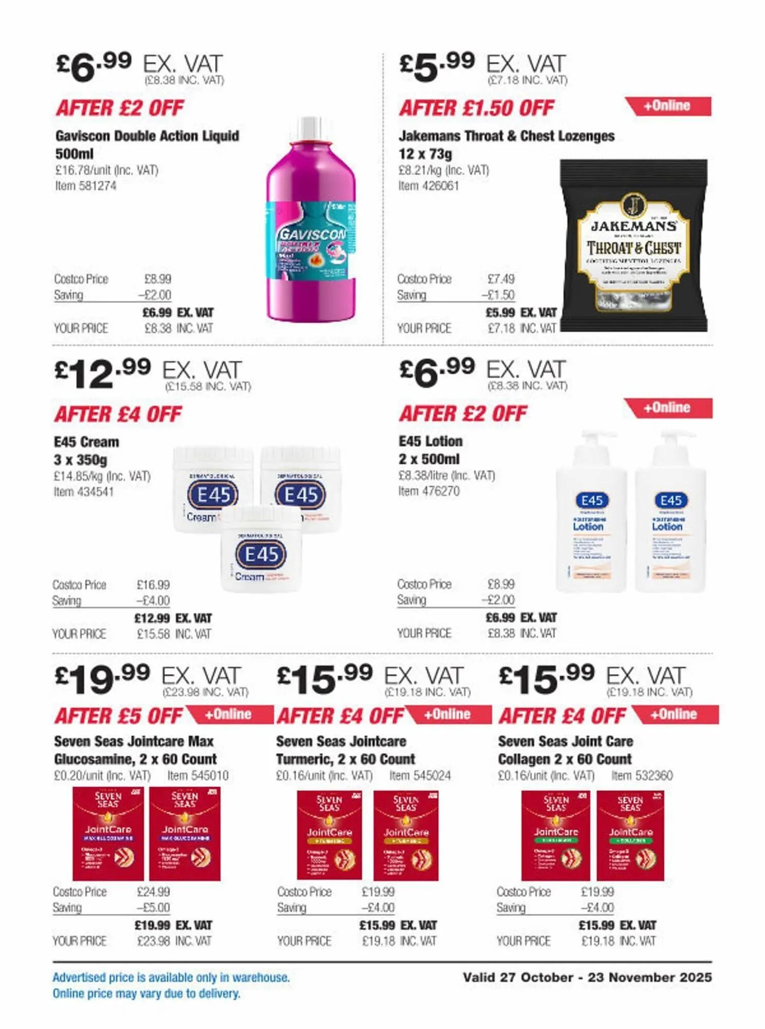 Costco leaflet from 27 October to 23 November 2025 - Catalogue Page 20