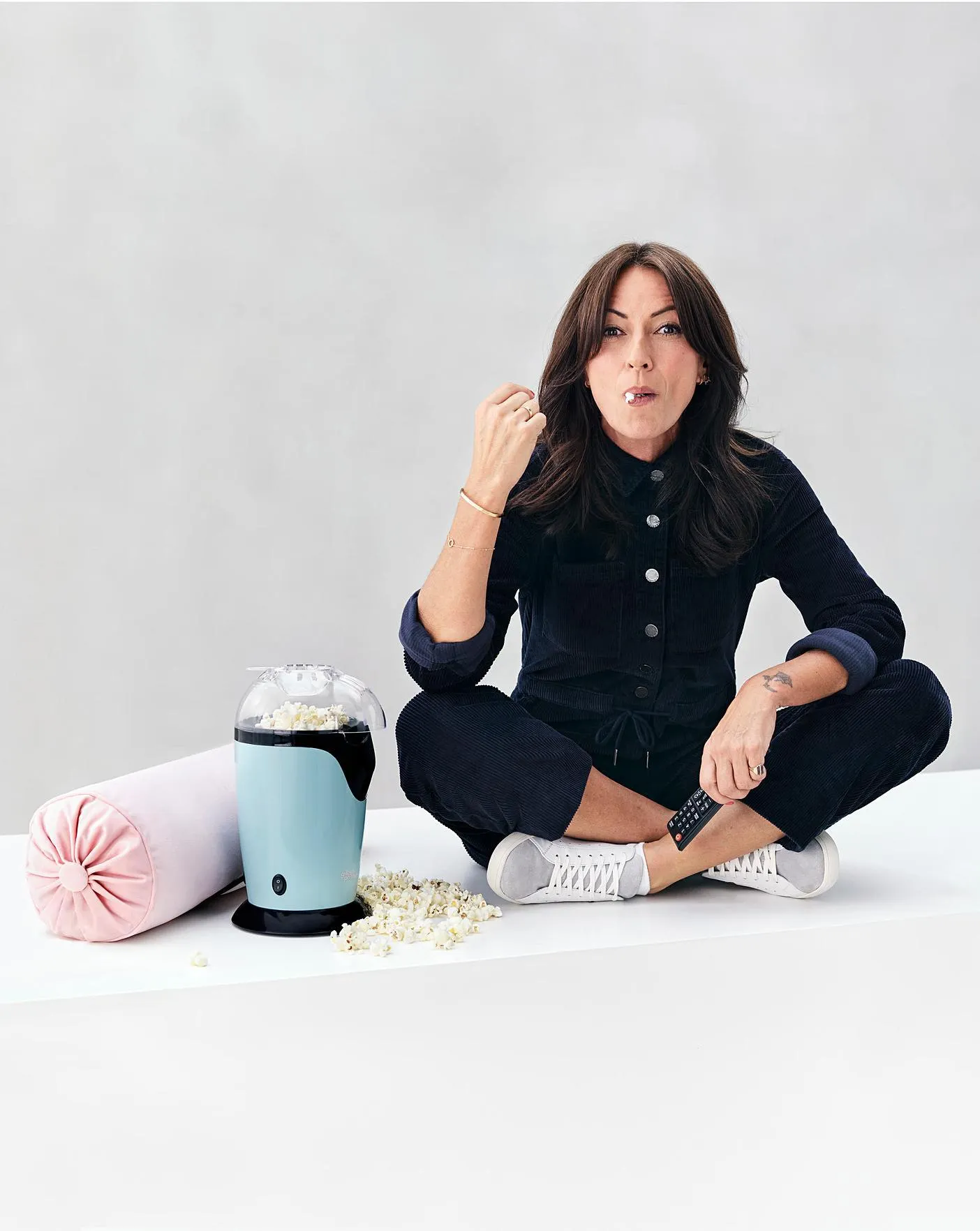 Dark Blue Relaxed Jumbo Cord Boilersuit