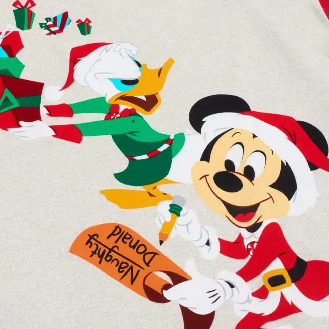 Mickey Mouse and Donald Duck Holiday Cheer Cotton Pyjamas For Adults