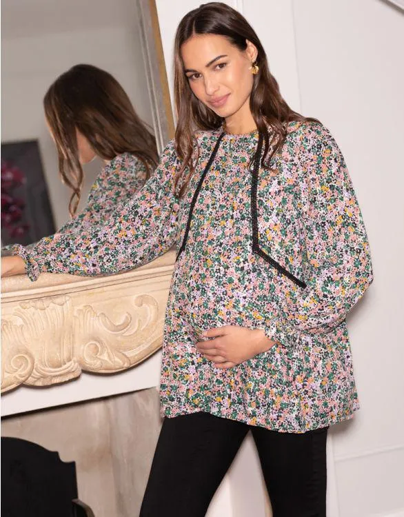 Boho Floral Maternity & Nursing Top
