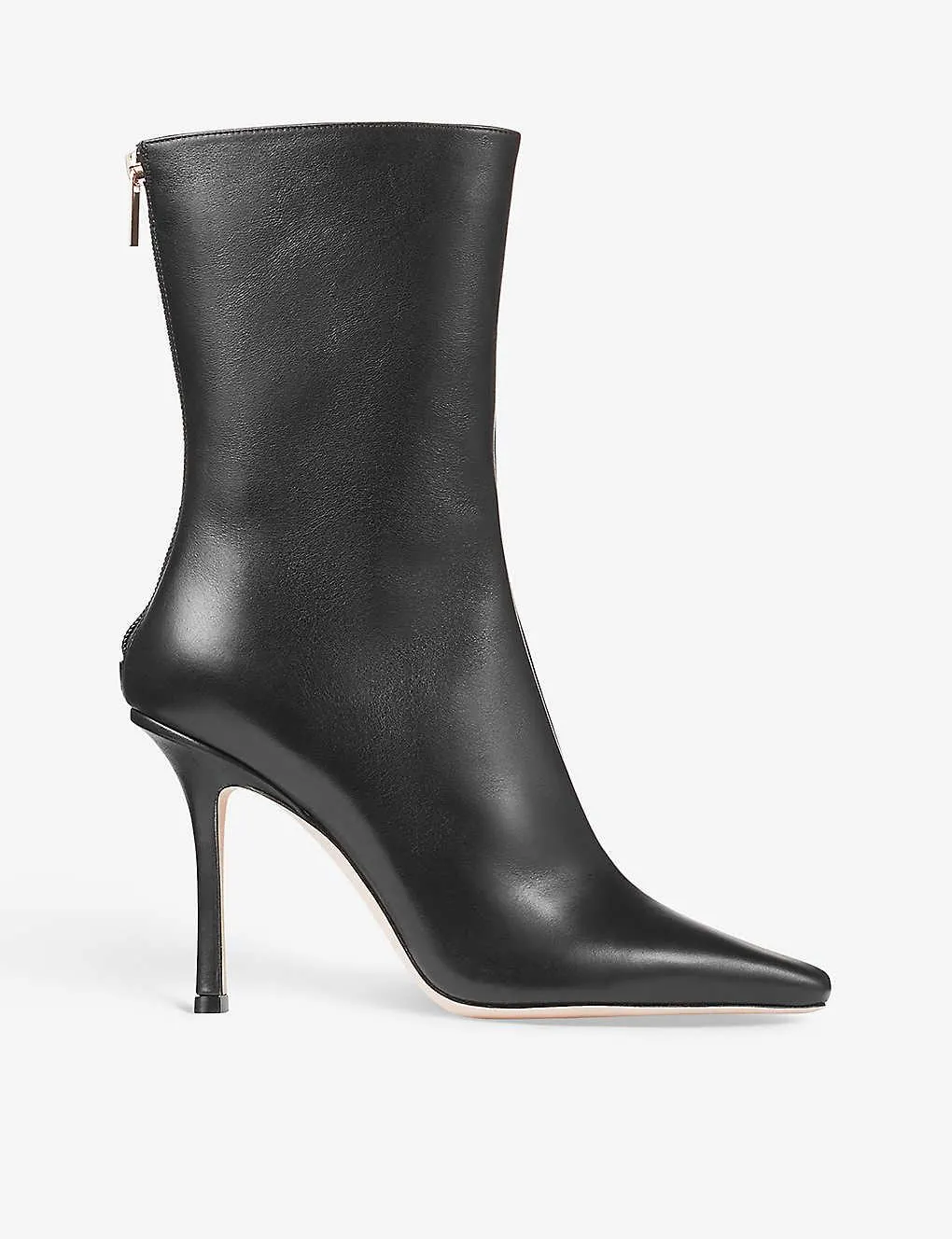 Agathe pointed-toe leather ankle boots