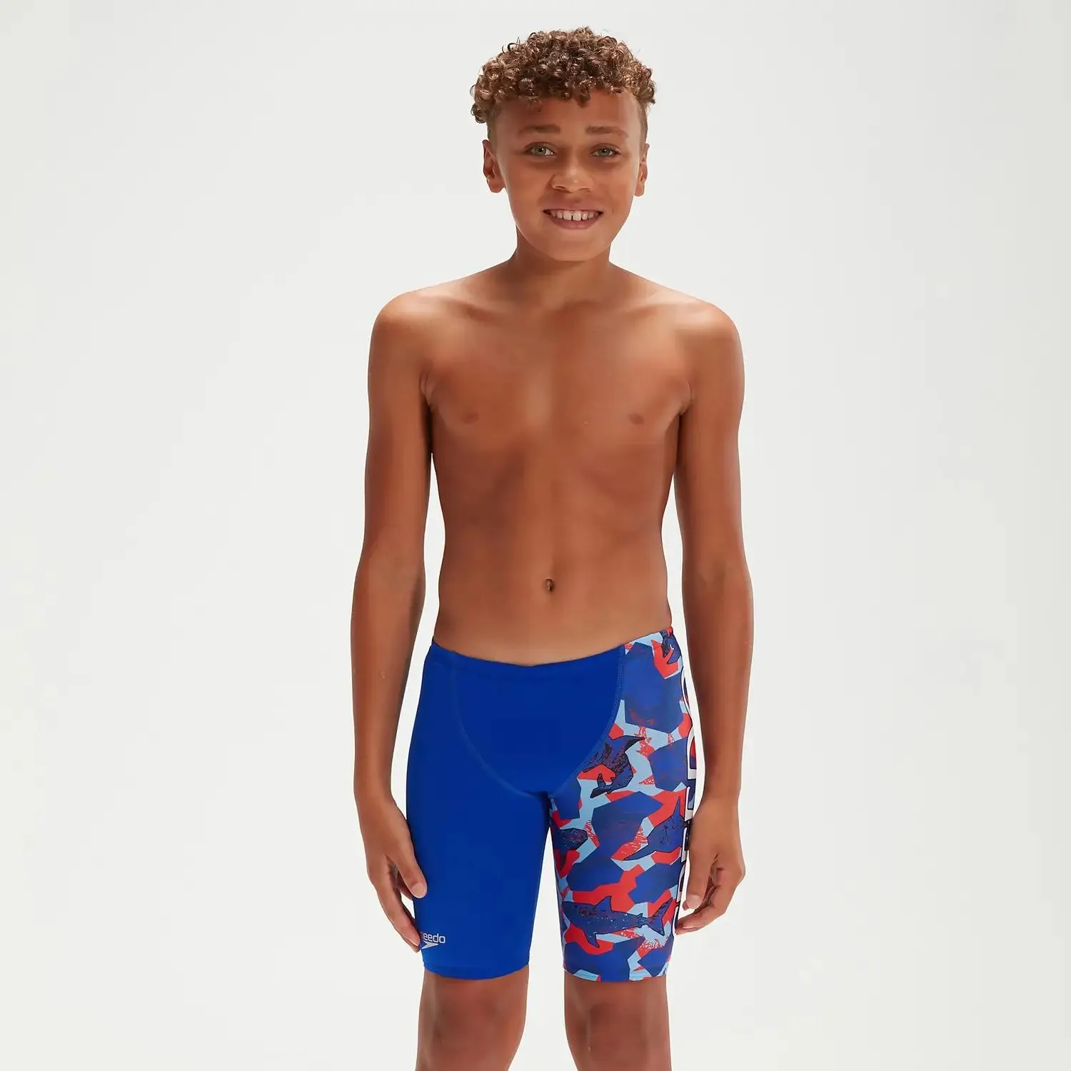 Boy's Club Training Shark Infested Water Jammer Blue/Red