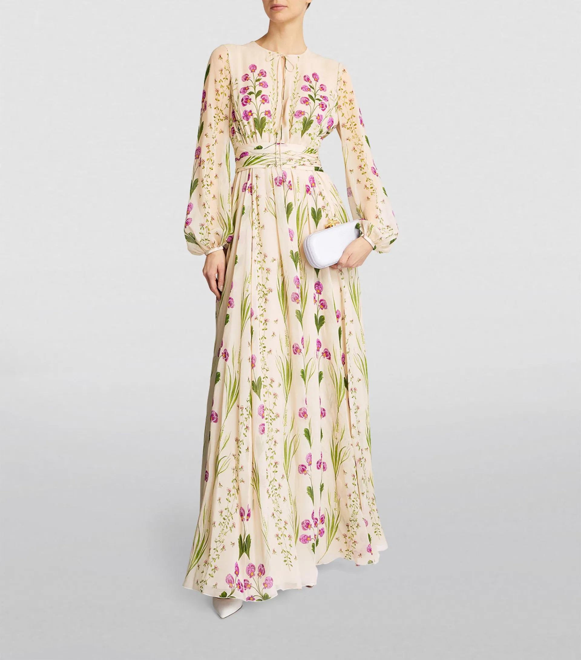 Silk Floral Maxi Dress