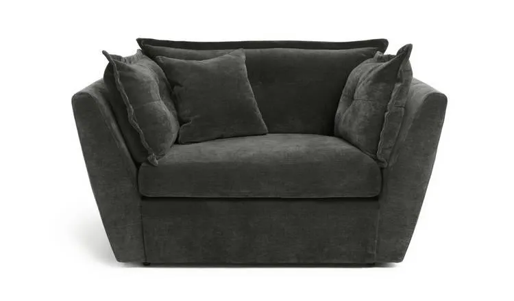 Habitat Jacques Velvet Cuddle Chair - Grey