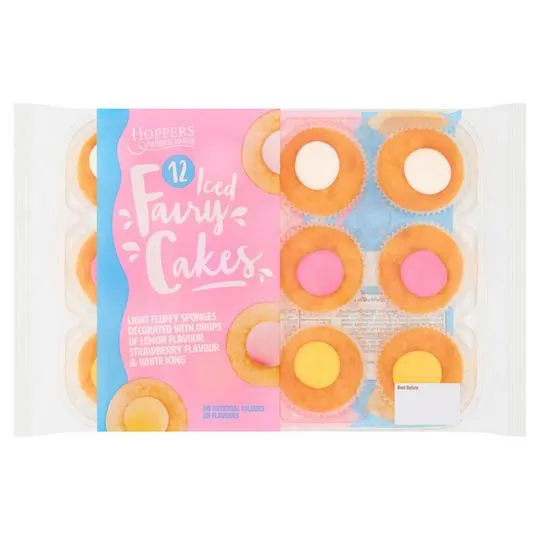 Hoppers Farmhouse Bakeries 12 Iced Fairy Cakes