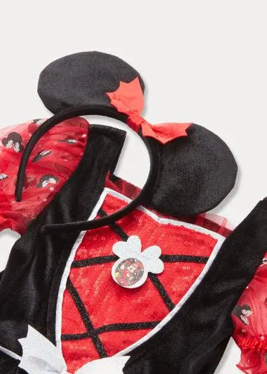 Kids Red Disney Minnie Mouse Witch Fancy Dress Costume (9mths-5yrs) - Age 9 - 12 Months