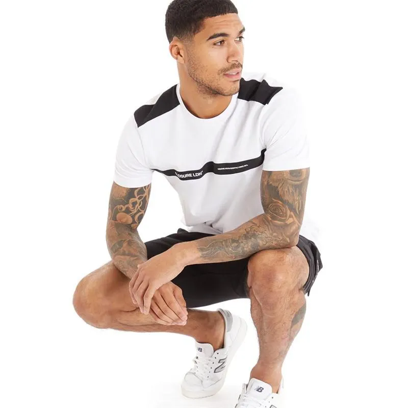 Closure London Mens Logo Taped Twinset White/Black