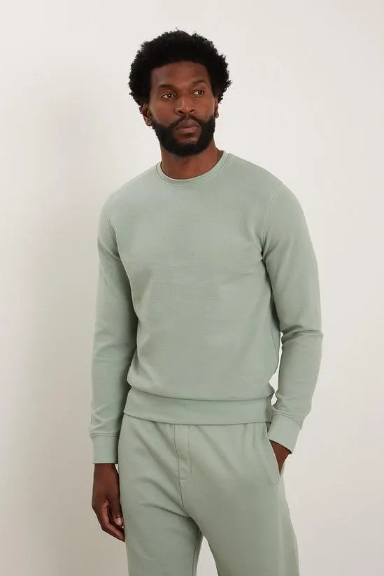 Rib Crew Neck Sweatshirt