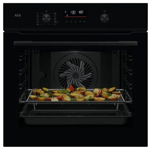 AEG 6000 NBS6P521AB SenseCook Pyrolytic Single Oven - Gloss Black
