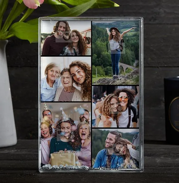 Multi Glitter Photo Block - Portrait